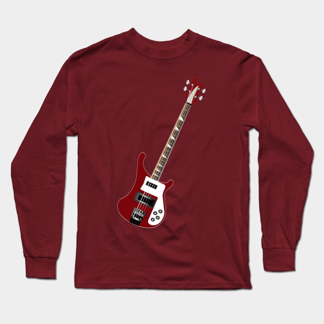 Rickenbacker BASS Guitar Long Sleeve T-Shirt by DeclanTIGERIllustration